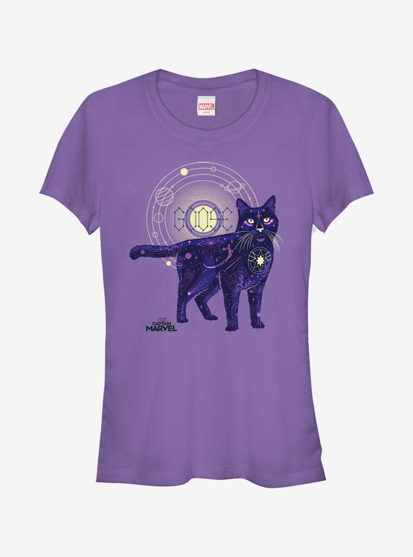 Marvel Captain Marvel Ghost Cat Girls T-Shirt, PURPLE, hi-res