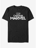 Marvel Captain Marvel Plain Captain Marvel Logo T-Shirt, BLACK, hi-res