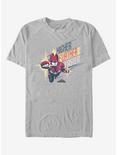 Marvel Captain Marvel Powerful Strike T-Shirt, SILVER, hi-res