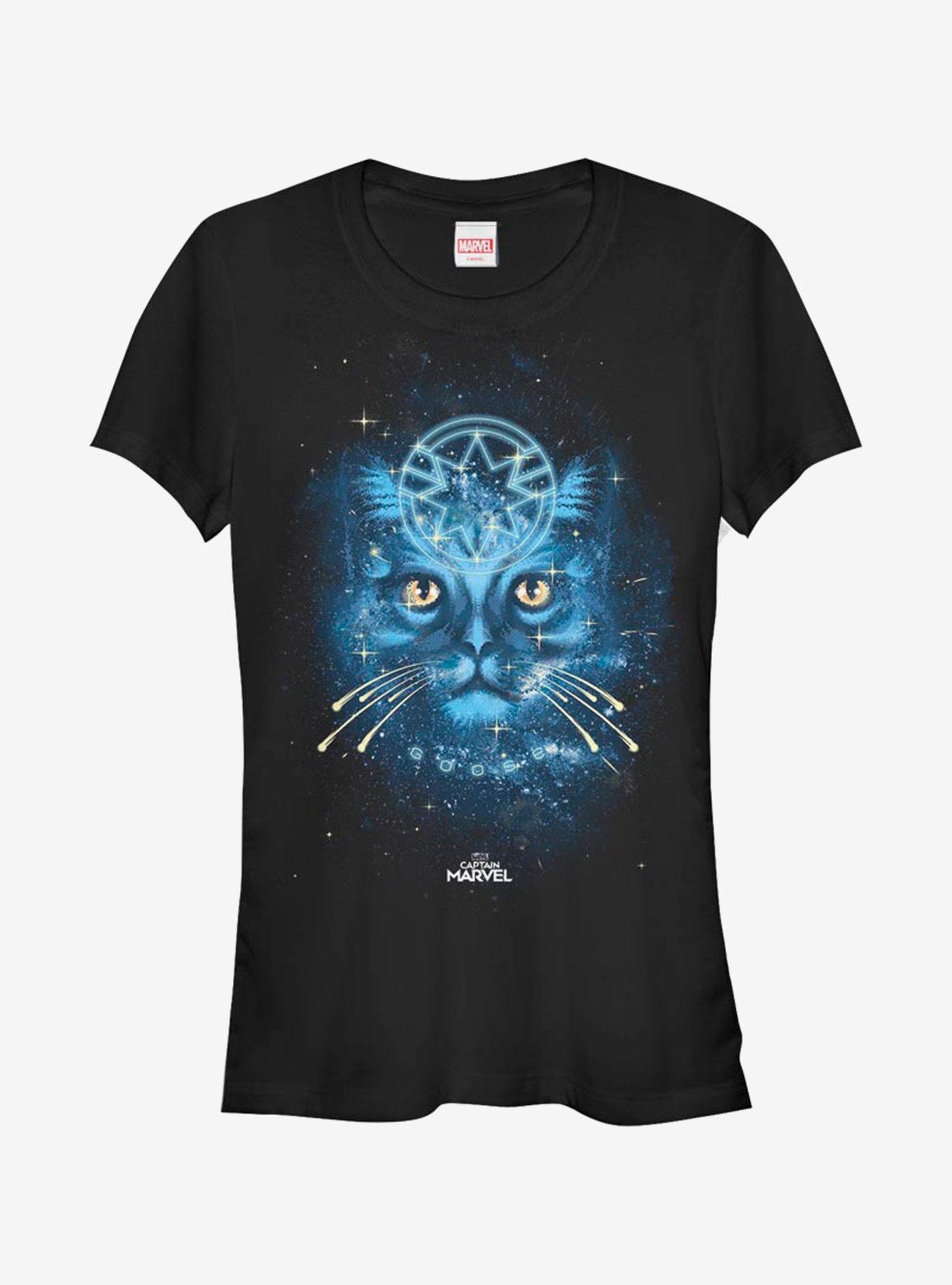 Marvel Captain Marvel Spirit Cat Girls T-Shirt, BLACK, hi-res
