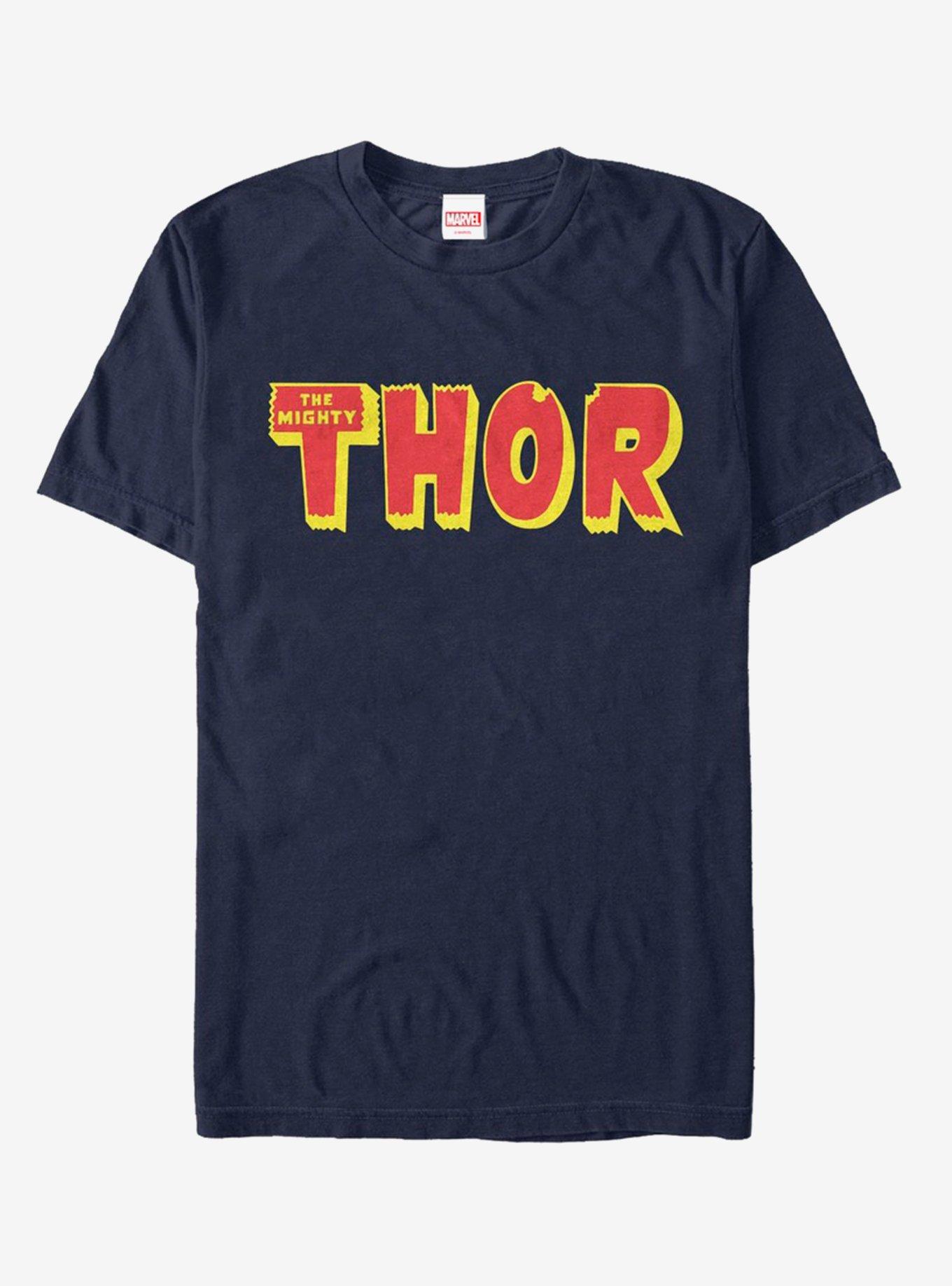 Marvel Thor Logo T-Shirt, NAVY, hi-res