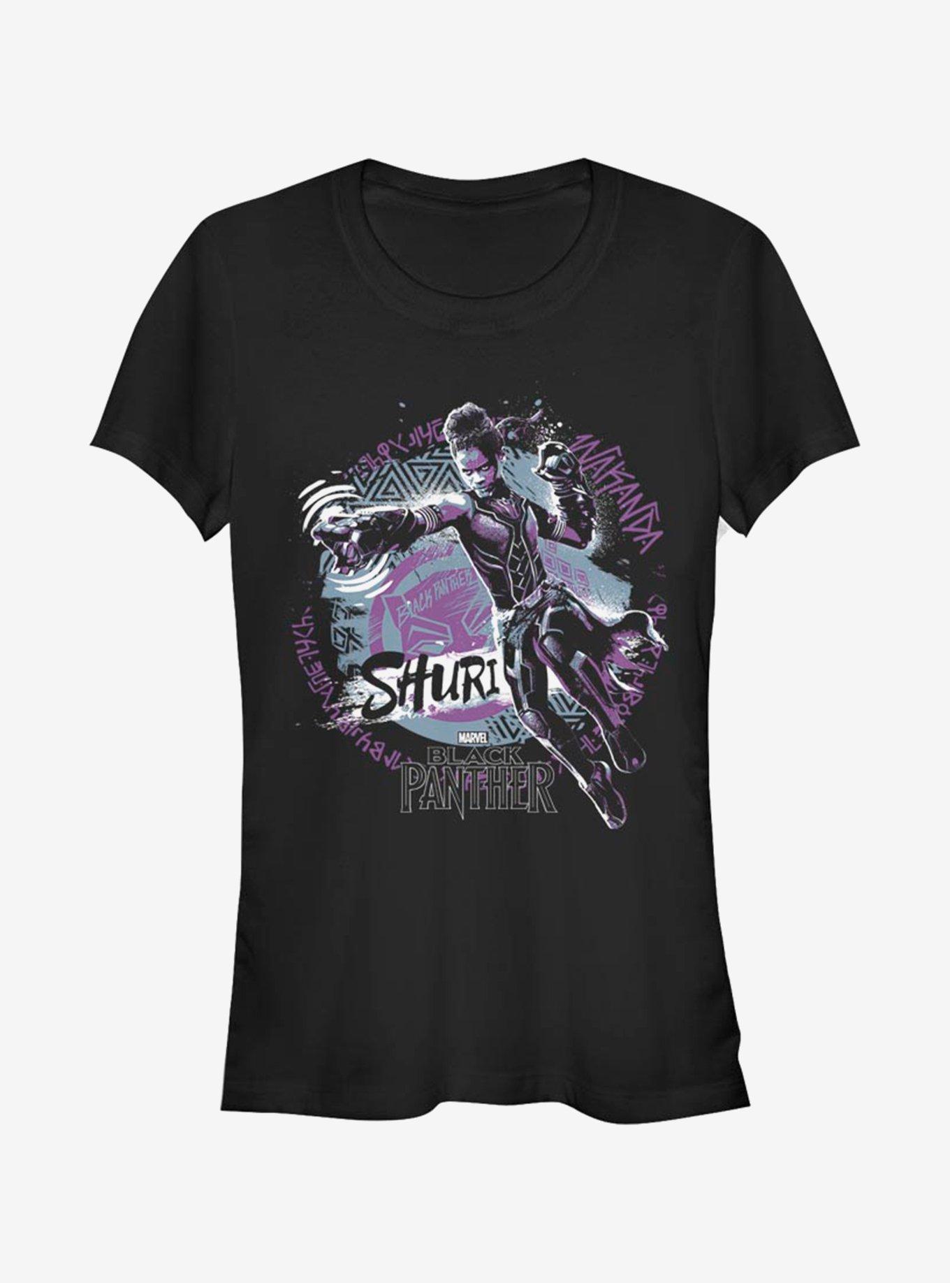 Marvel Black Panther Shuri Jump Night Girls T-Shirt, BLACK, hi-res