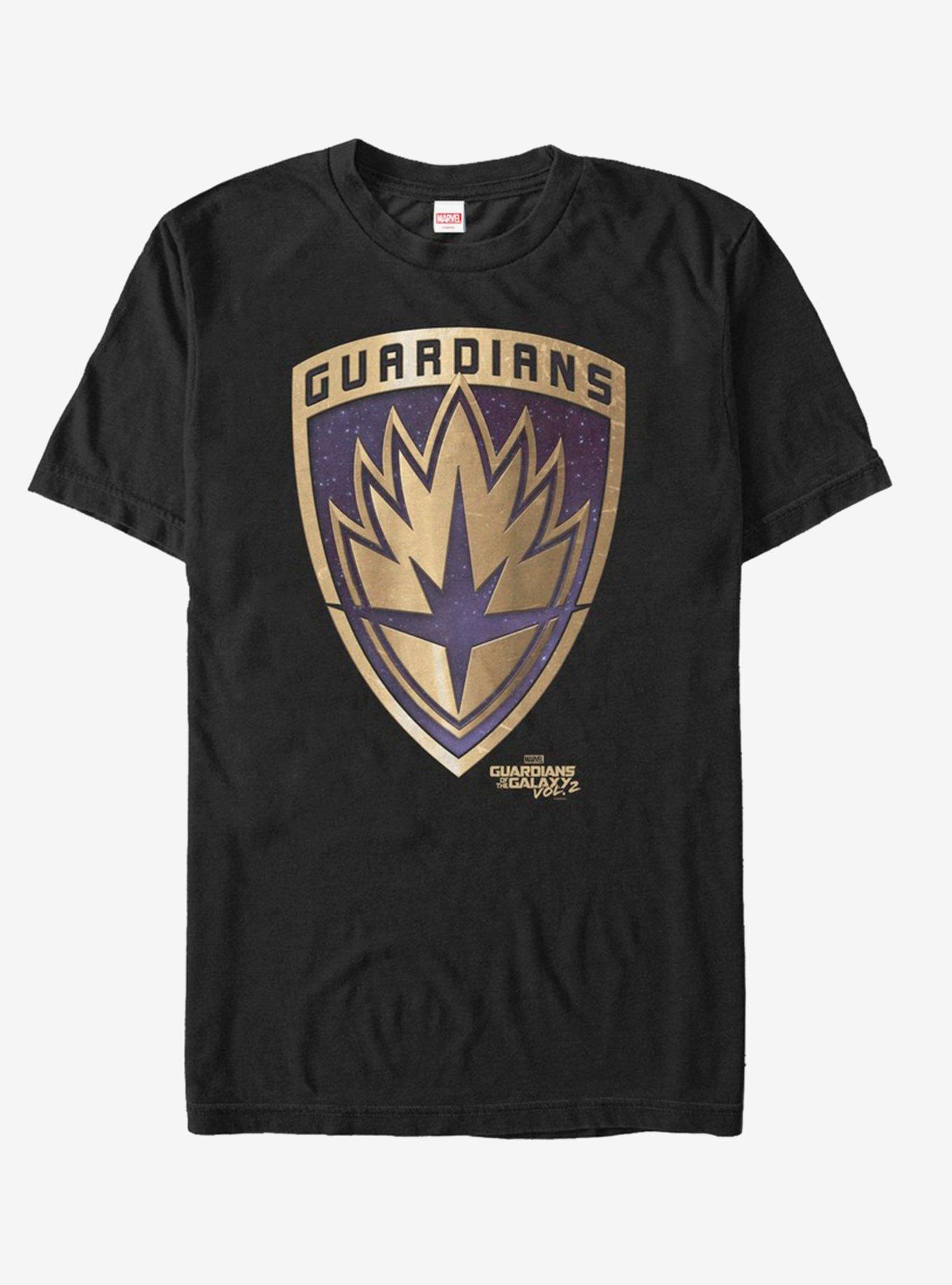 Marvel Guardians Of The Galaxy Logo Full Color T-Shirt, BLACK, hi-res