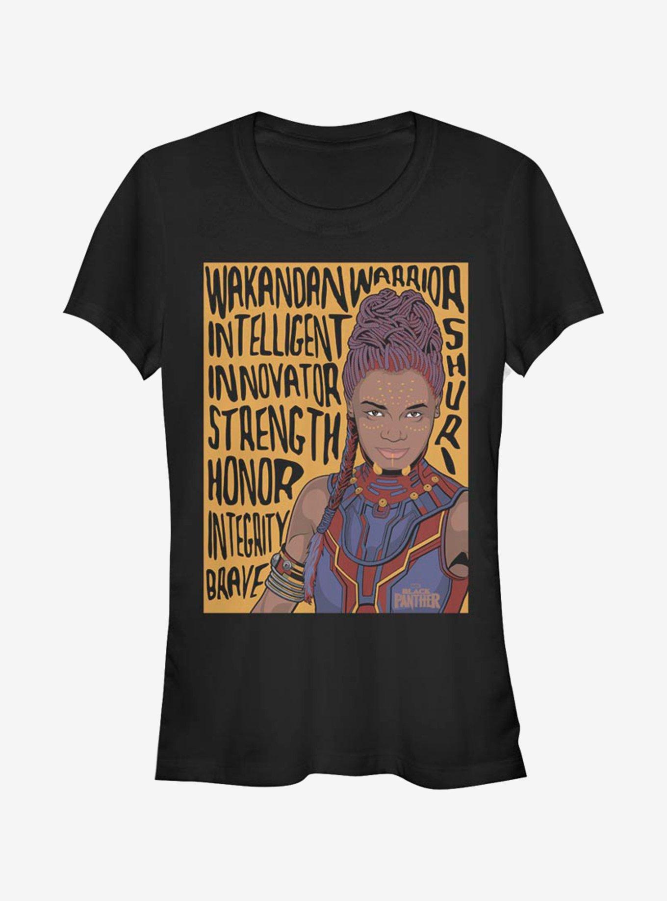 Marvel Black Panther Shuri Verbiage Girls T-Shirt