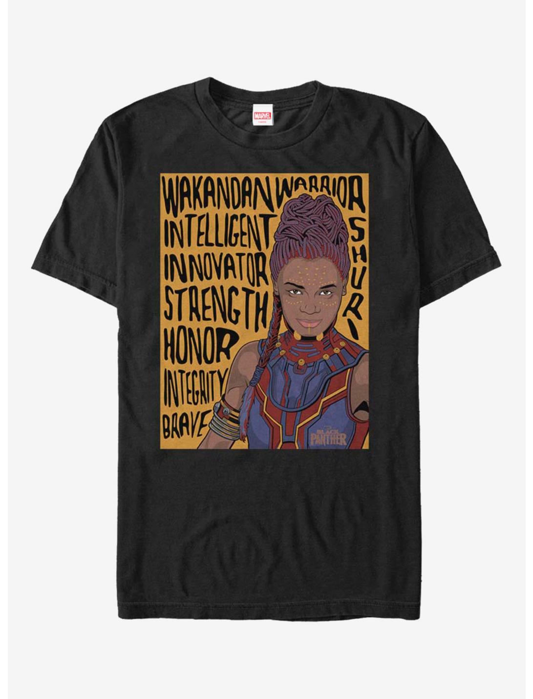Marvel Black Panther Shuri Verbiage T-Shirt, BLACK, hi-res