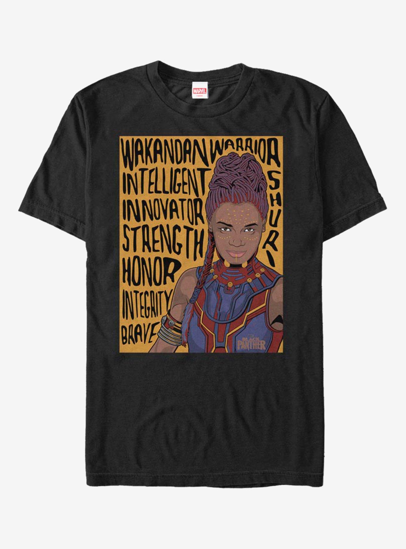 Marvel Black Panther Shuri Verbiage T-Shirt, BLACK, hi-res