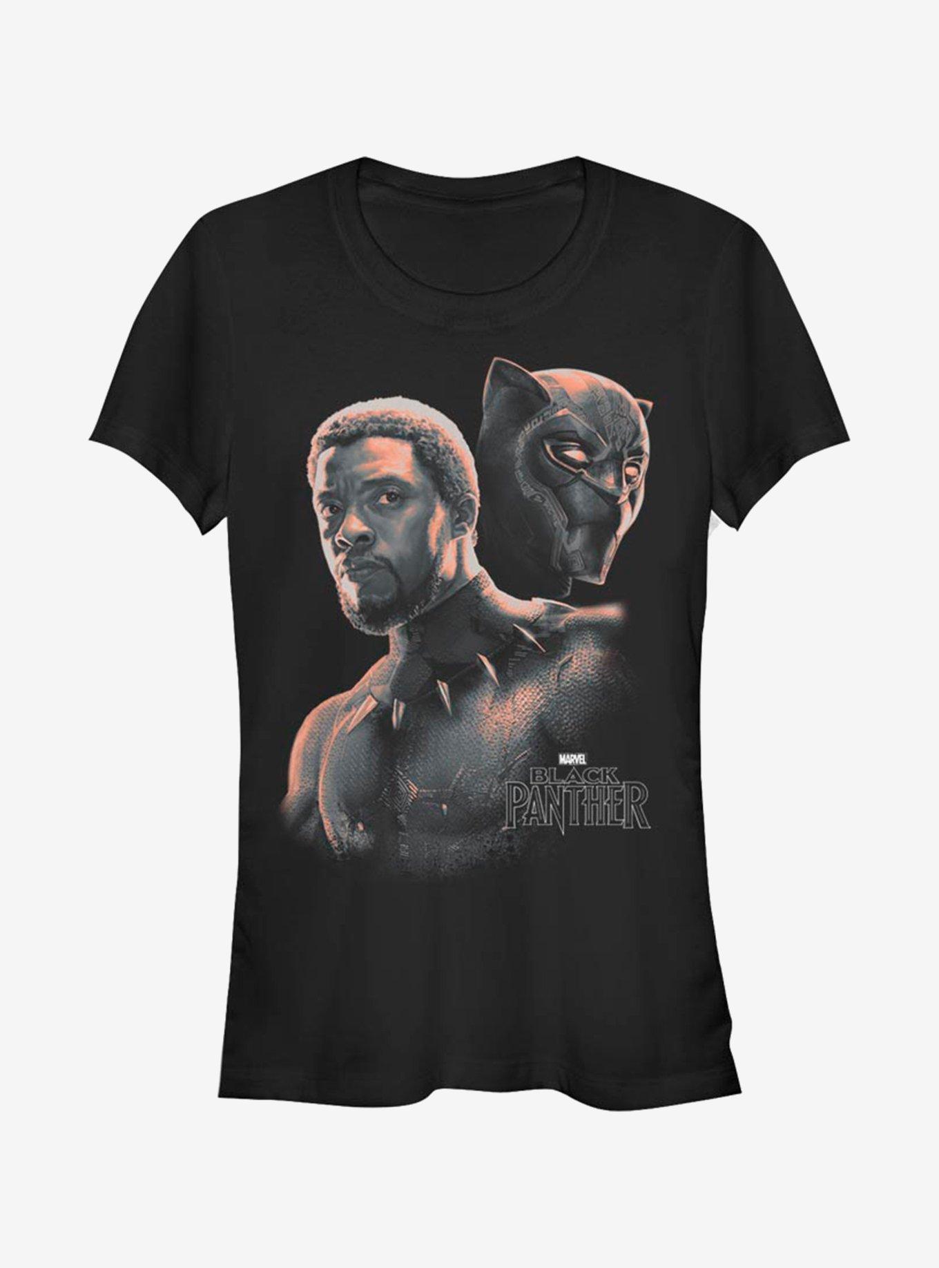 Marvel Black Panther TChalla Unmasked Girls T-Shirt, BLACK, hi-res