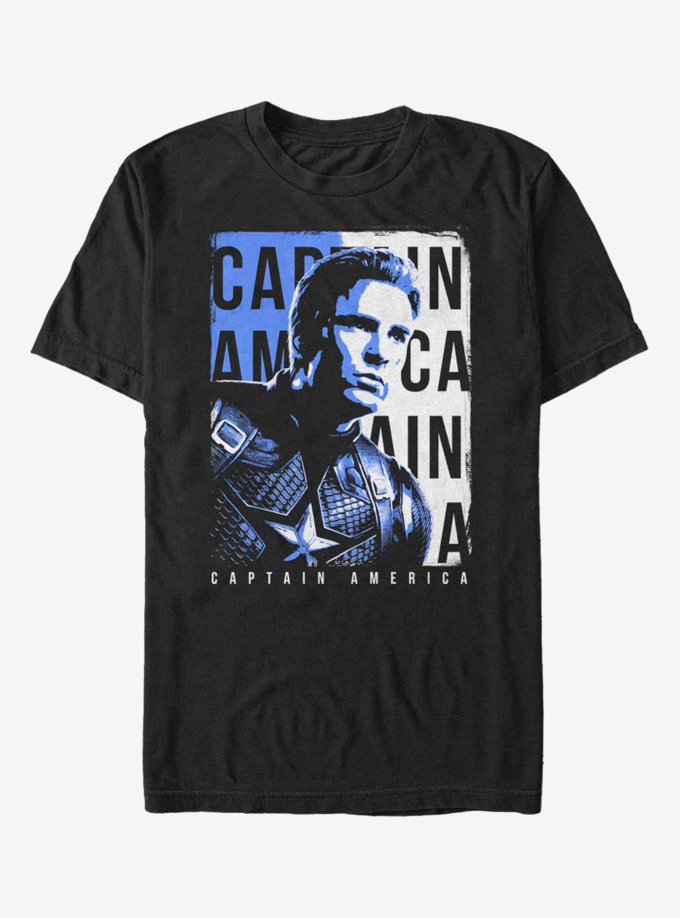 Marvel Captain America Cap T-Shirt, BLACK, hi-res