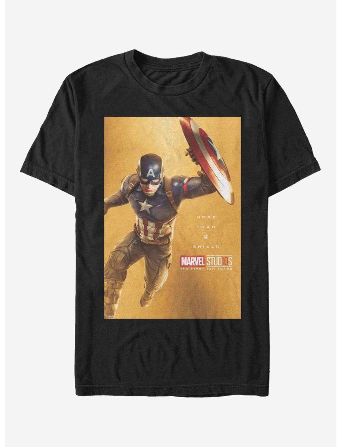 Marvel Captain America Gold Captain T-Shirt, BLACK, hi-res