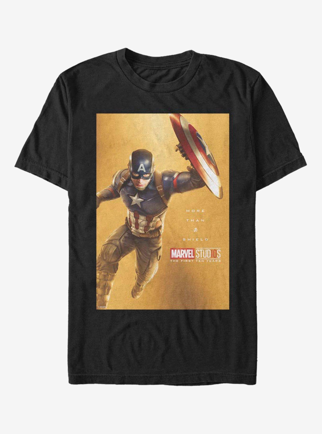 Marvel Captain America Gold Captain T-Shirt, BLACK, hi-res