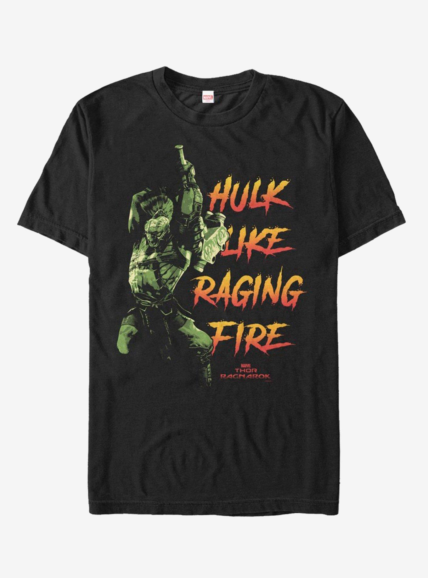 Marvel Hulk Raging Fire T-Shirt, BLACK, hi-res