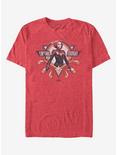 Marvel Captain Marvel American Captain 2 LOGO T-Shirt, RED HTR, hi-res