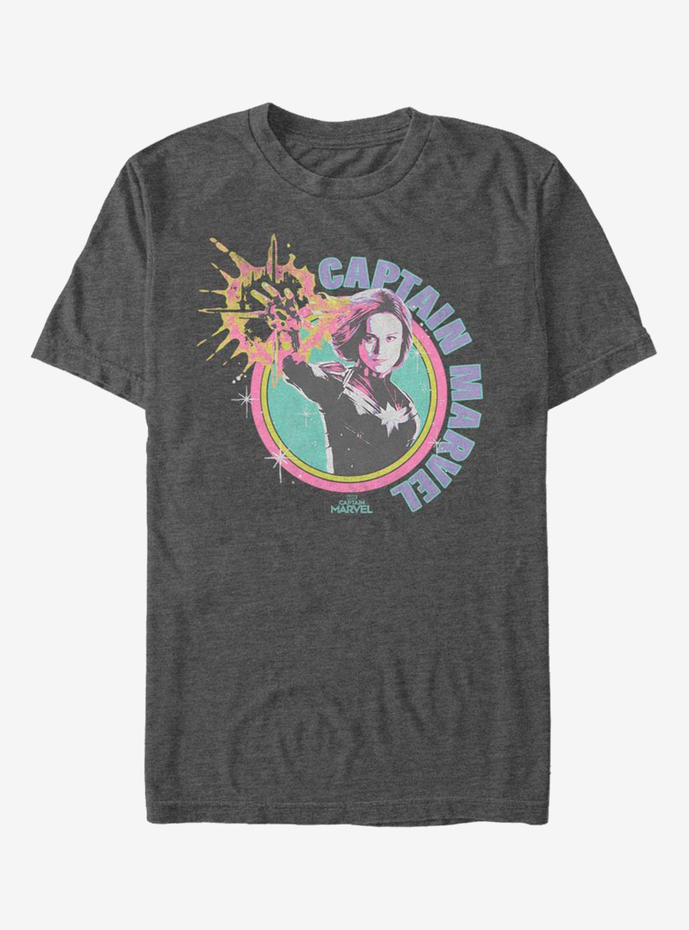 Marvel Captain Marvel 90s Vintage Logo T-Shirt, , hi-res