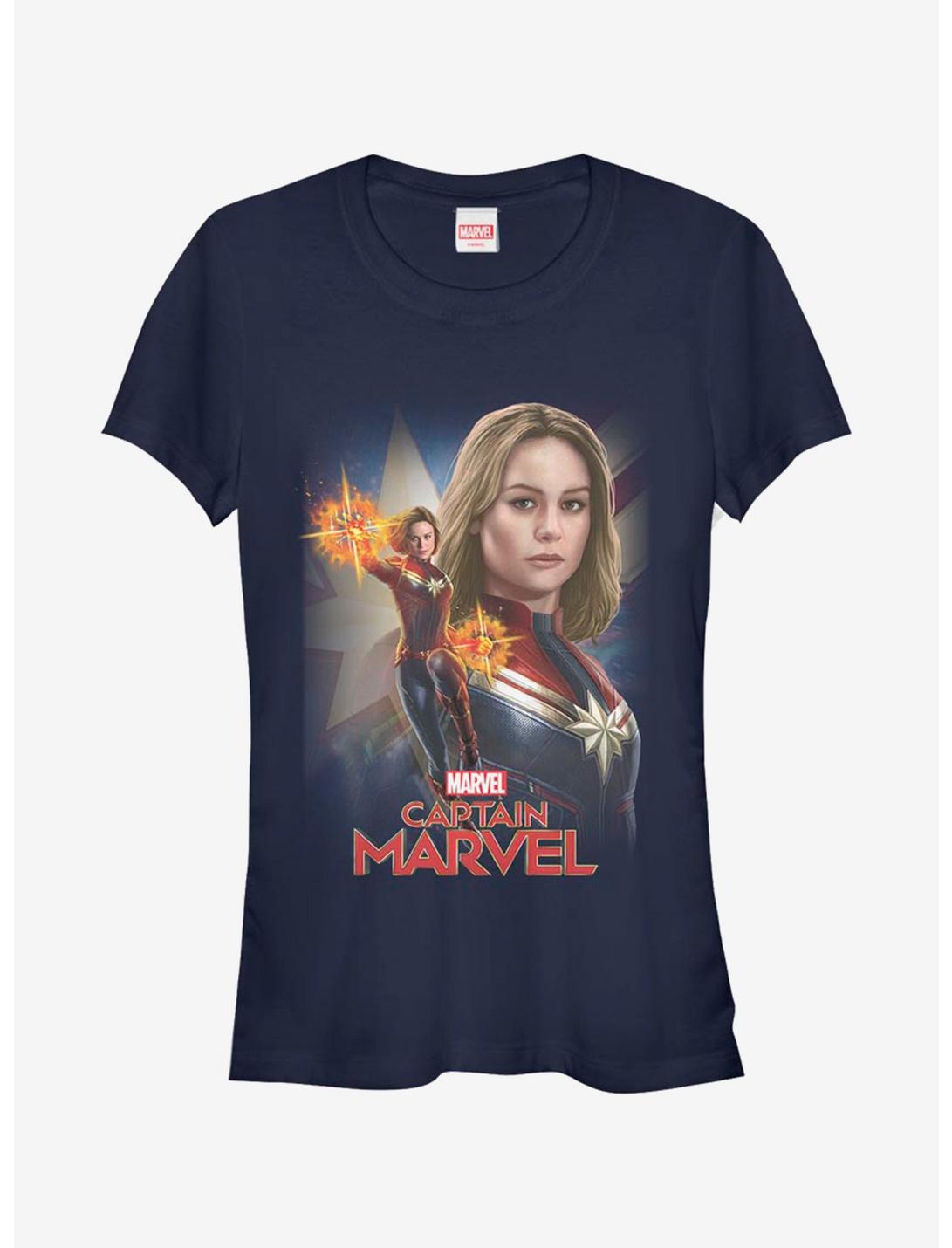 Marvel Captain Marvel Girls T-Shirt, NAVY, hi-res