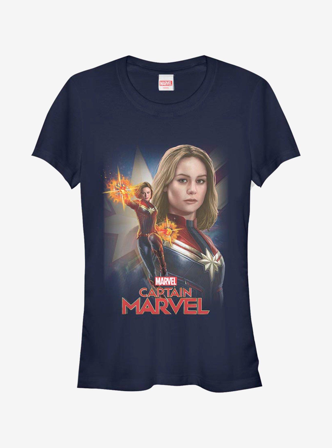 Marvel Captain Marvel Girls T-Shirt, NAVY, hi-res