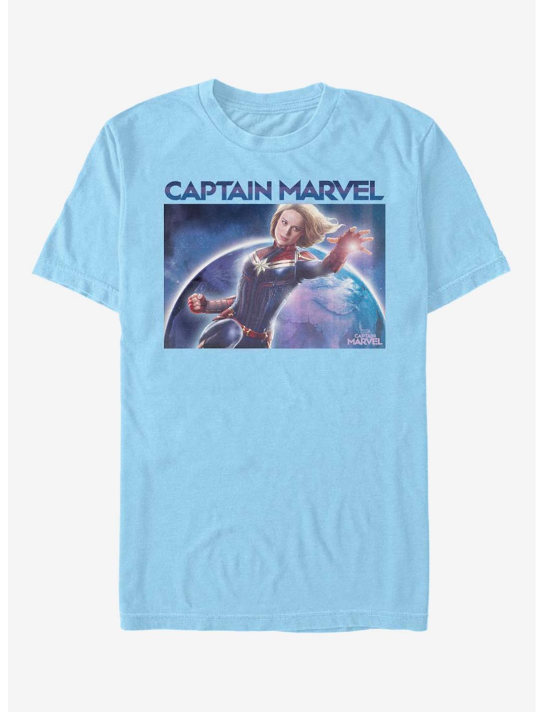 Marvel Captain Marvel Captain World Savior T-Shirt, LT BLUE, hi-res