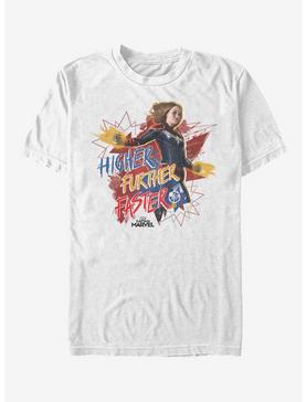 Marvel Captain Marvel Fighter Faster T-Shirt, WHITE, hi-res