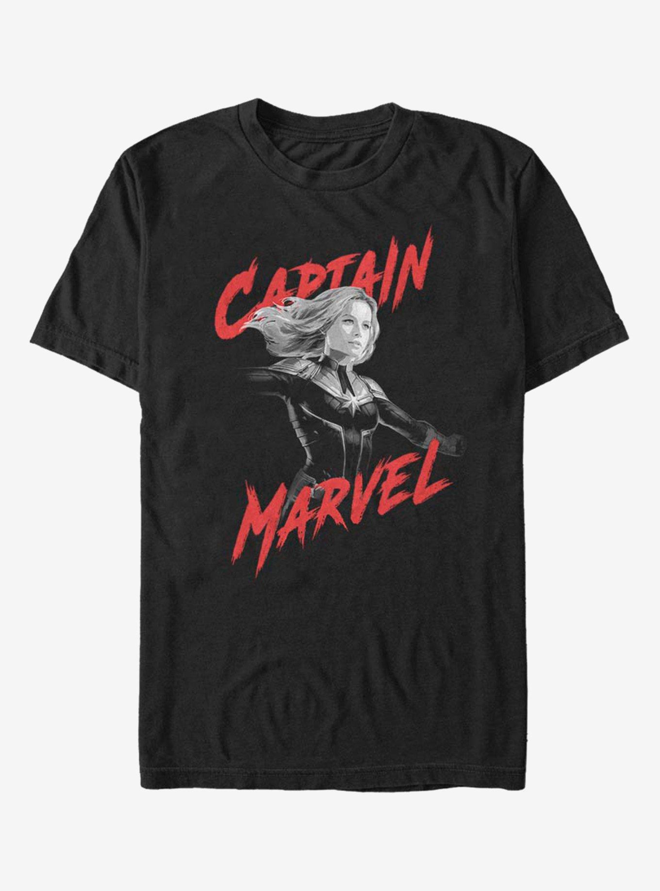 Marvel Captain Marvel High Contrast T-Shirt