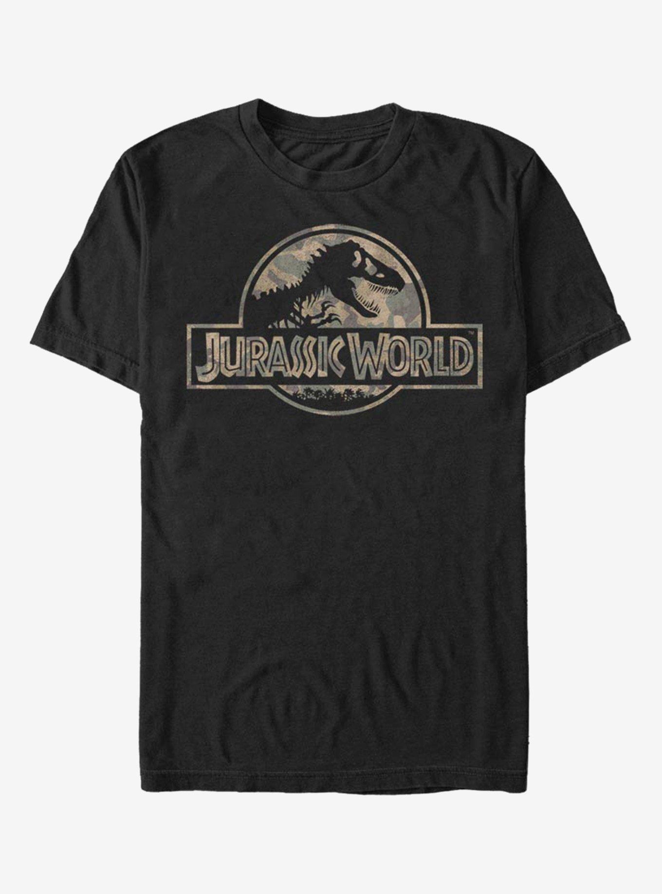 Jurassic Park Camo Logo T-Shirt, , hi-res