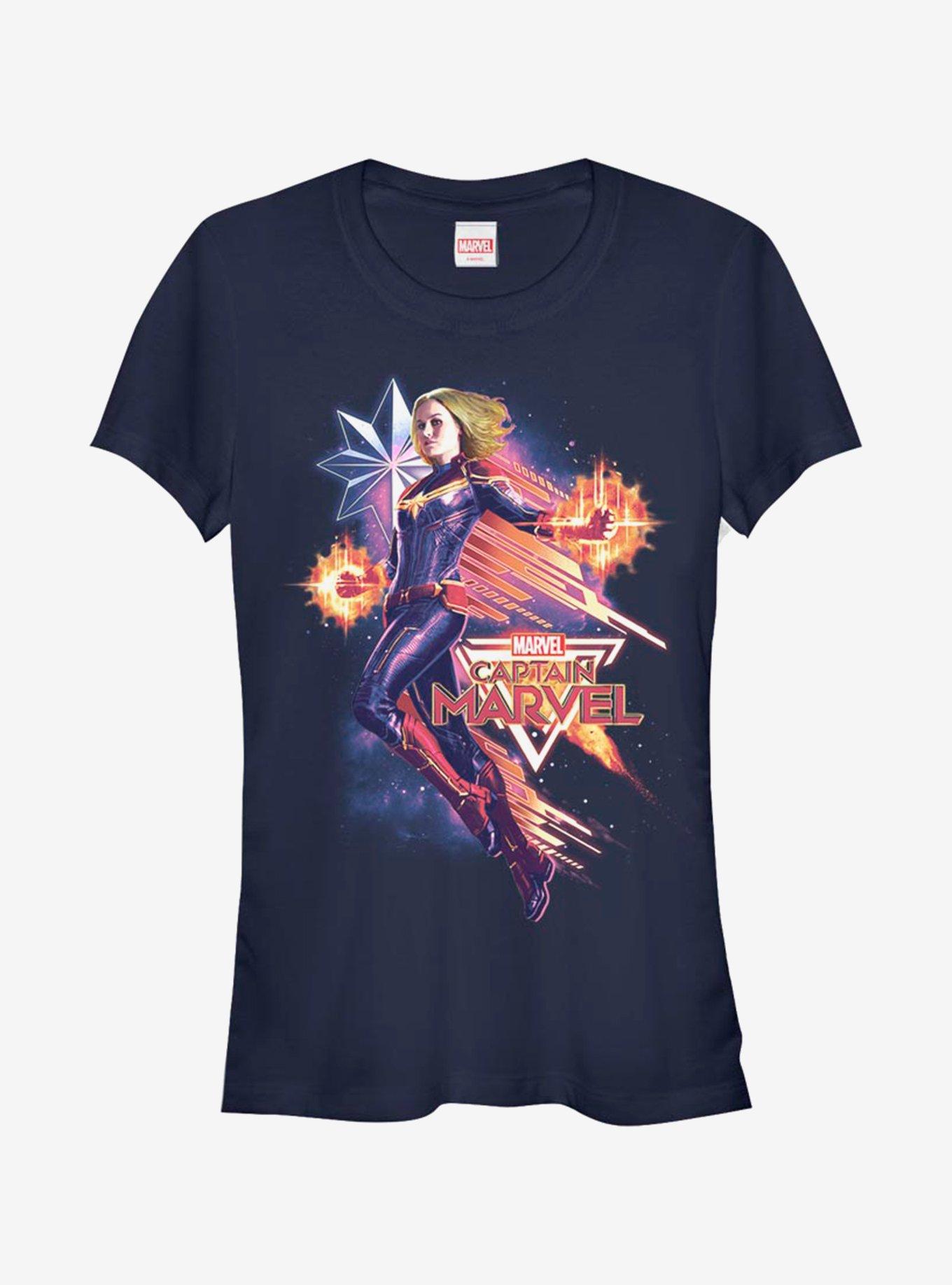 Marvel Captain Shooting Star Girls T-Shirt