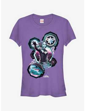 Marvel Captain Marvel Space Time Girls T-Shirt, PURPLE, hi-res