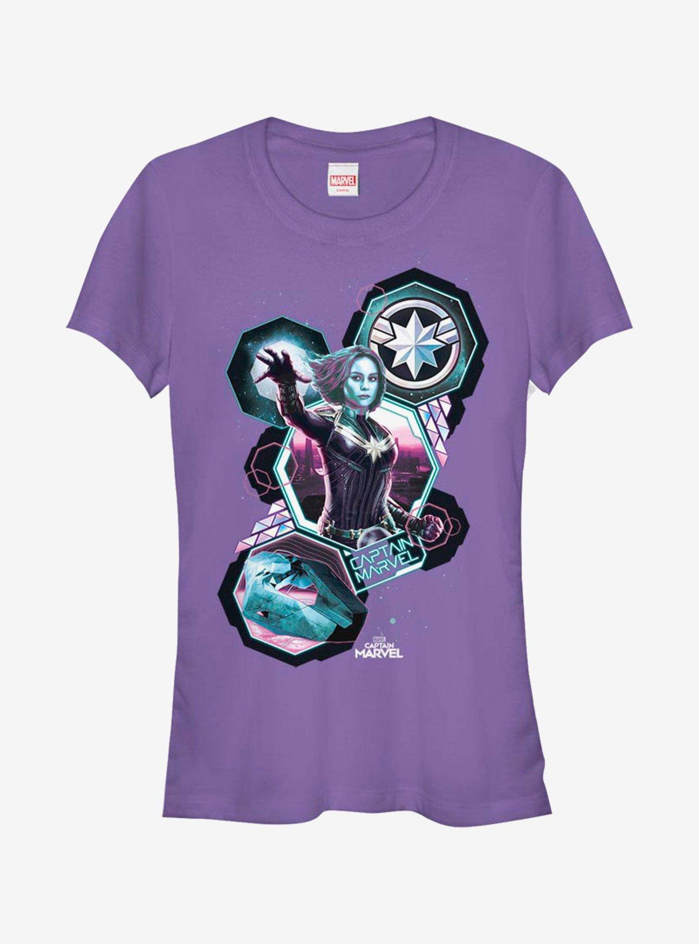 Marvel Captain Marvel Space Time Girls T-Shirt, PURPLE, hi-res