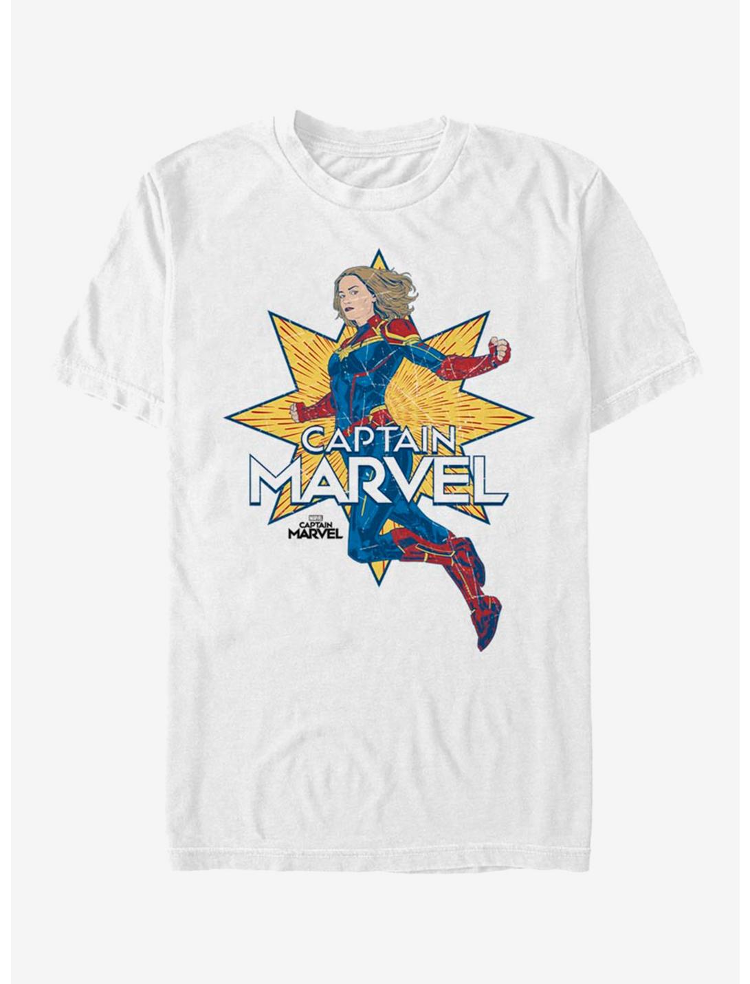 Marvel Captain Marvel Star T-Shirt, WHITE, hi-res