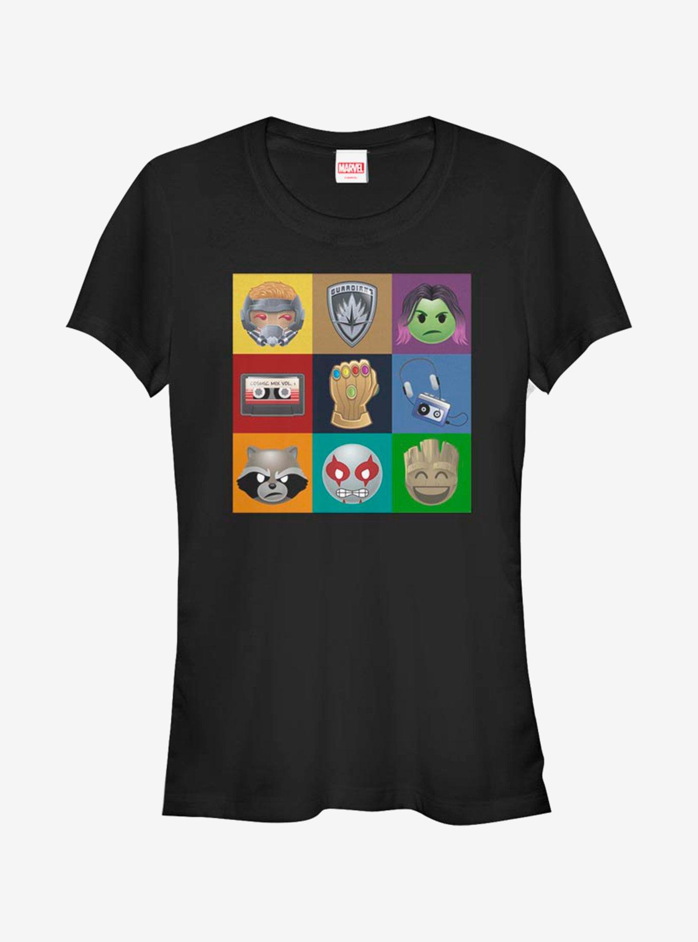 Marvel Guardians Of The Galaxy Guardians of Emoji Girls T-Shirt, BLACK, hi-res