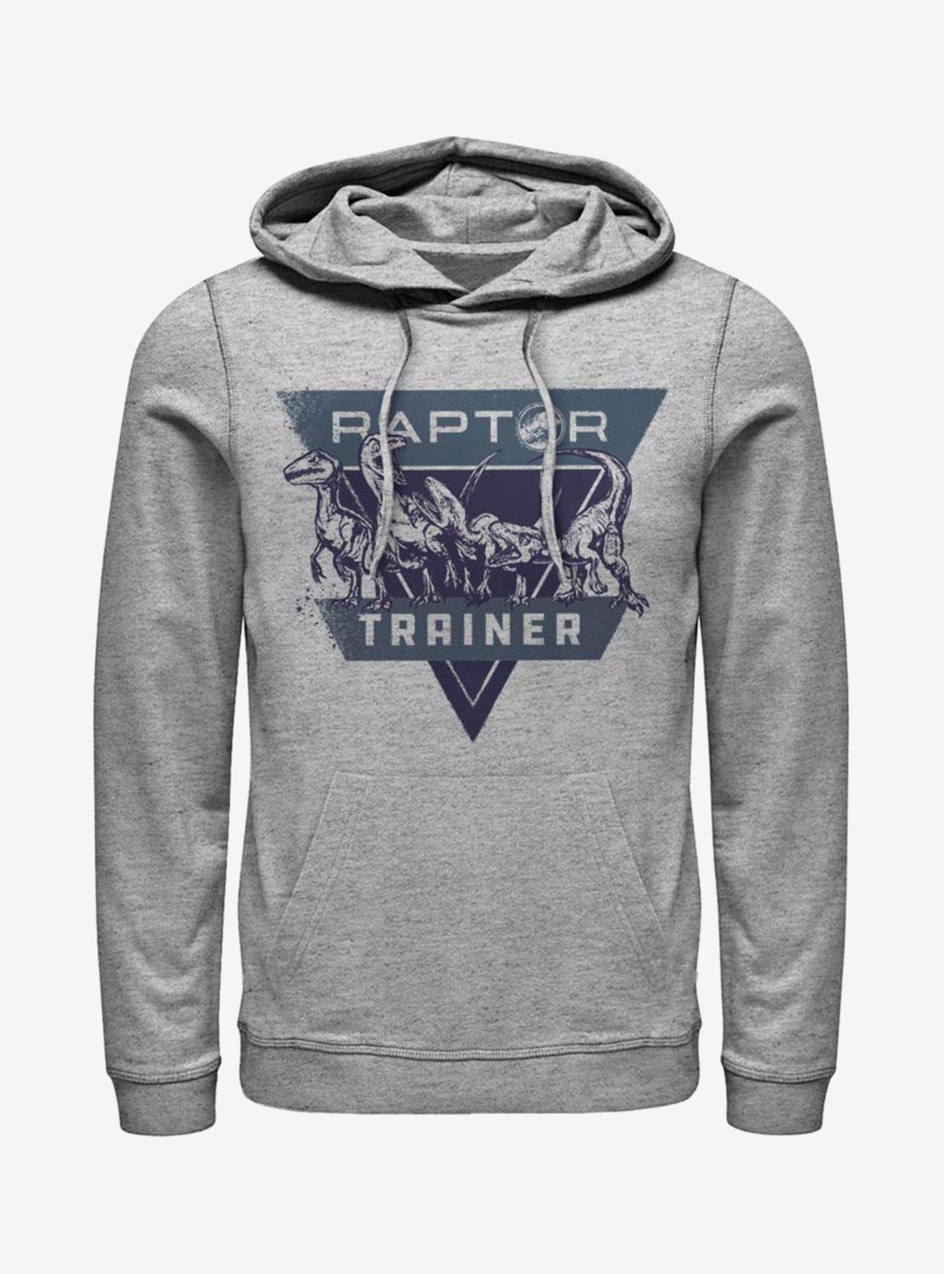 Jurassic Park Raptor Trainer Shield Hoodie - GREY | Hot Topic