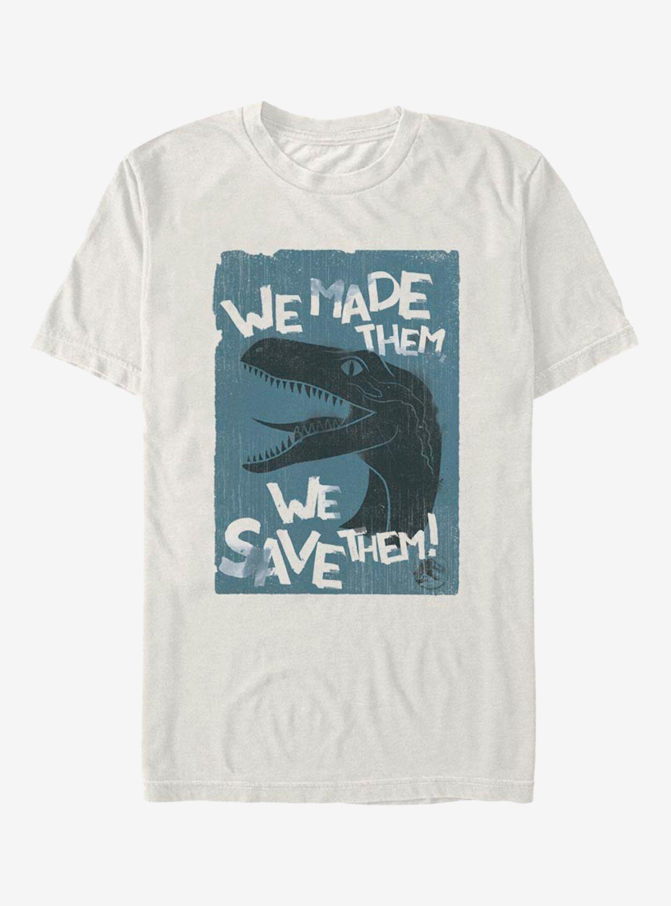 Jurassic Park Save Em T-Shirt, NATURAL, hi-res