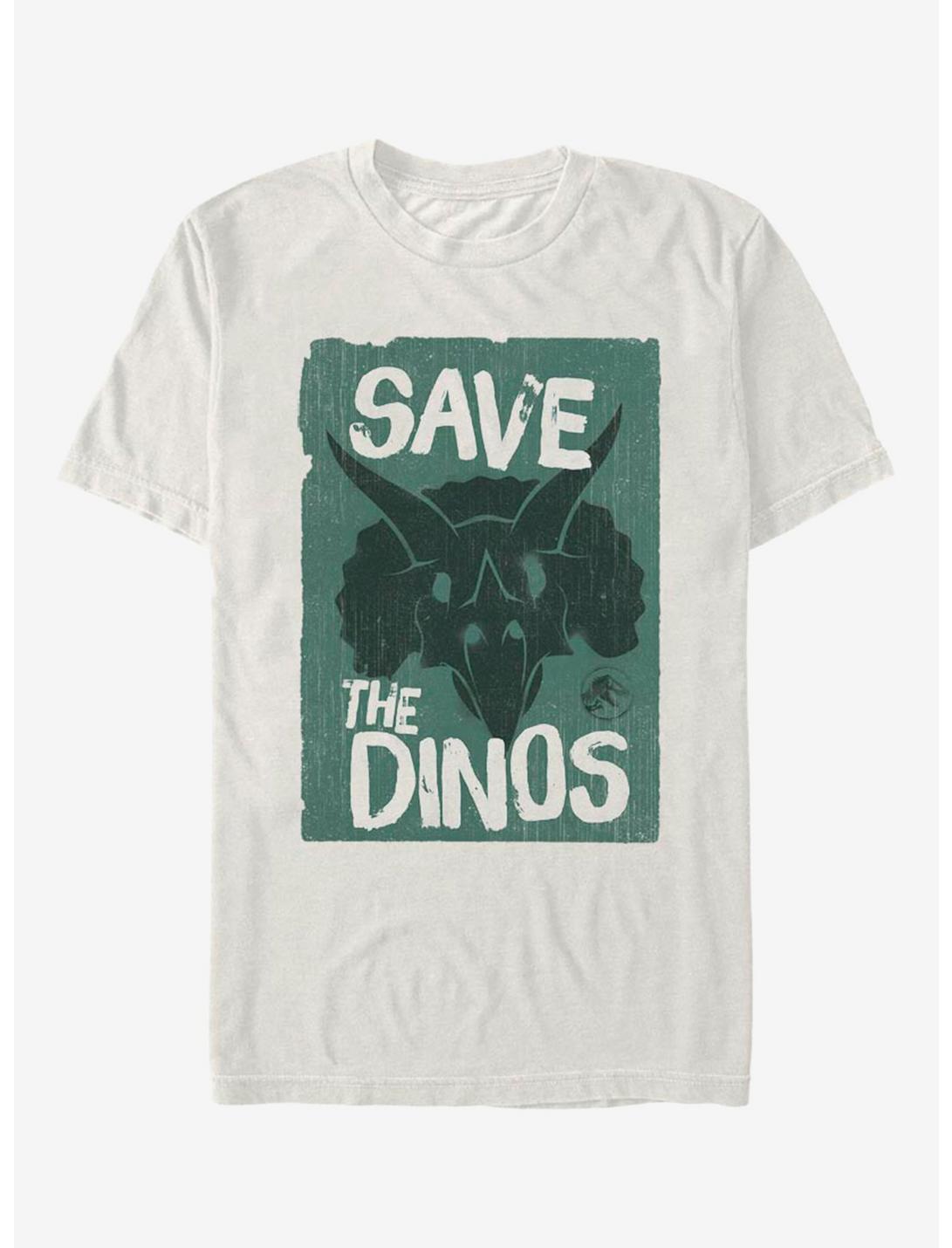 Jurassic Park Save the Dinos T-Shirt, NATURAL, hi-res