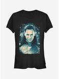 Marvel Loki Face Girls T-Shirt, BLACK, hi-res