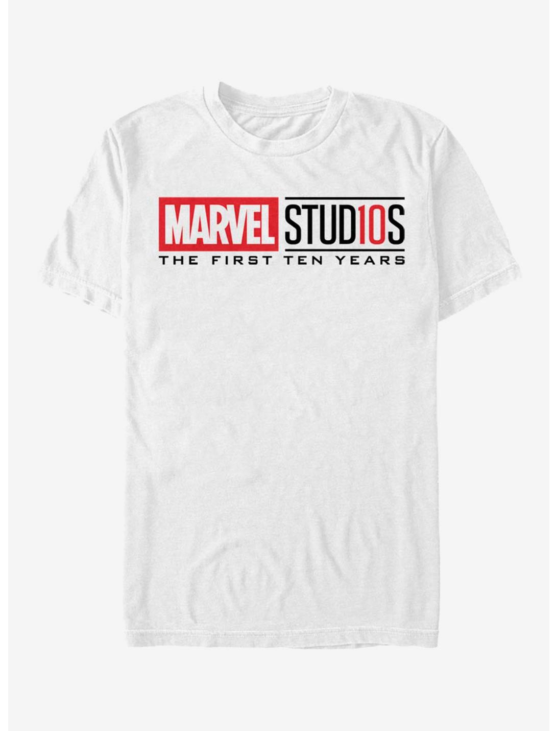 Marvel Studio 10 Logo T-Shirt, BLACK, hi-res