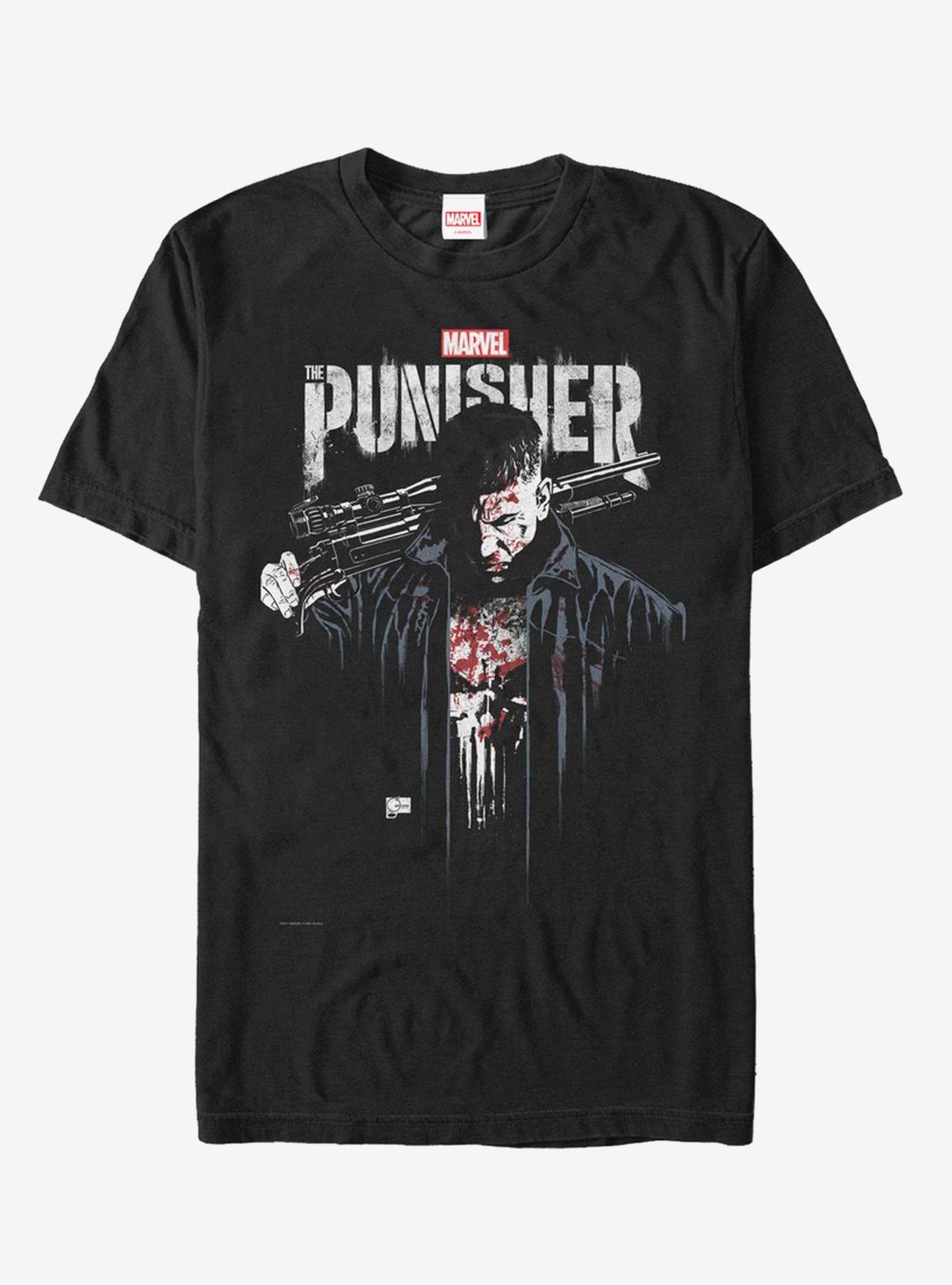 Marvel Punisher Punisher Downfall T-Shirt, BLACK, hi-res