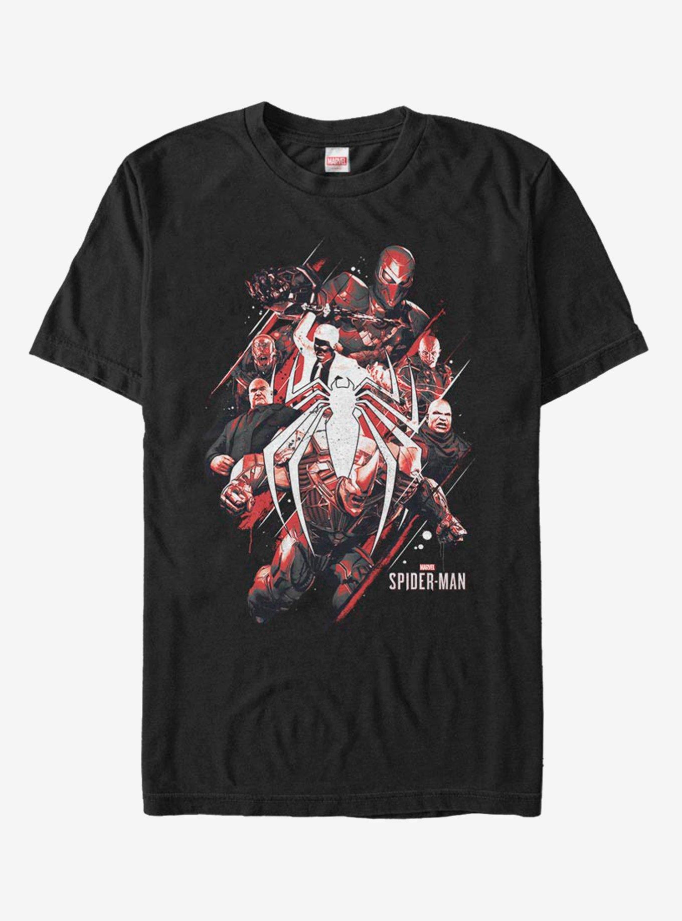 Marvel Spider-Man Surrounded Logo T-Shirt, BLACK, hi-res