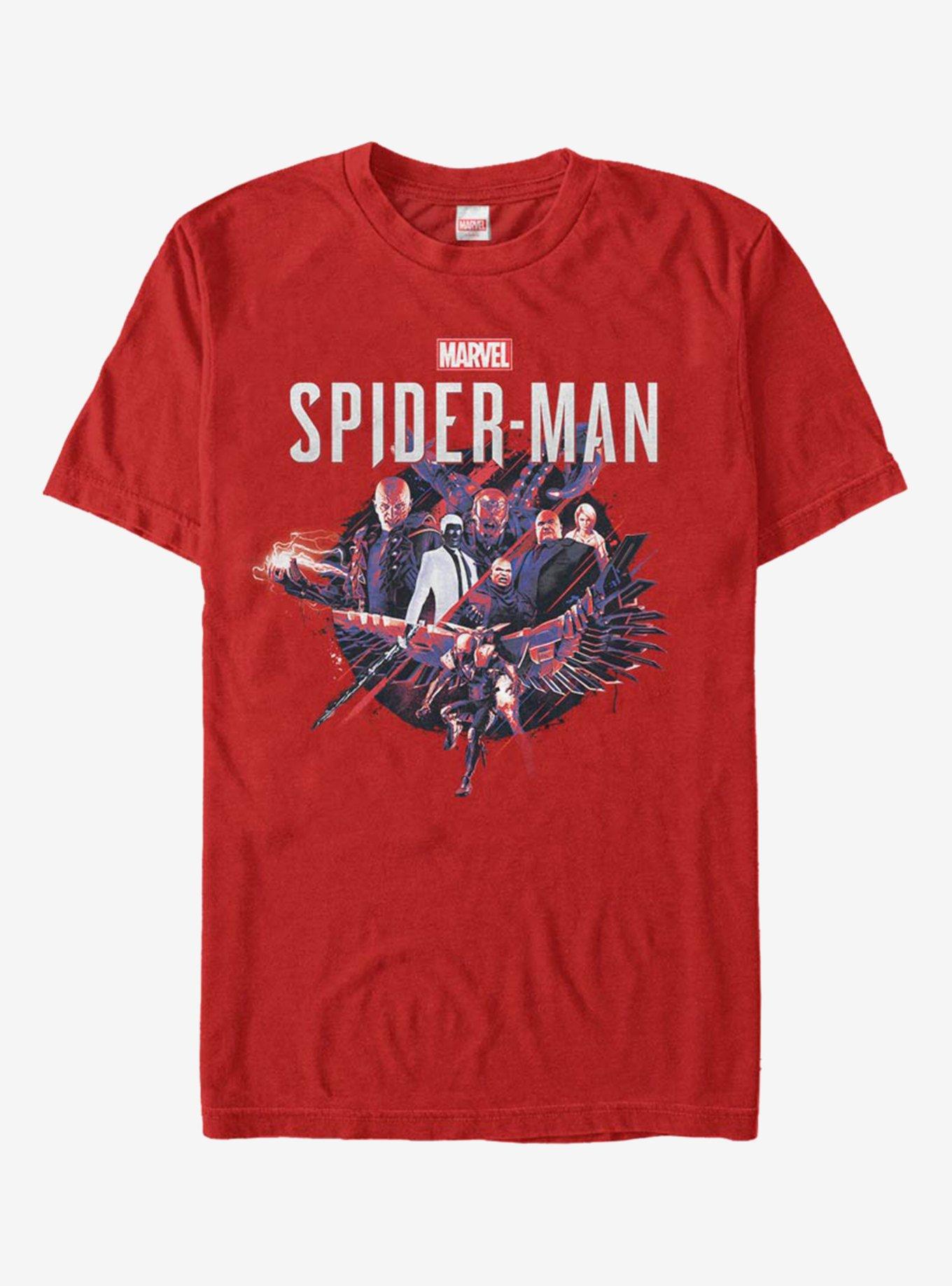 Marvel Spider-Man Villains Circle T-Shirt, RED, hi-res