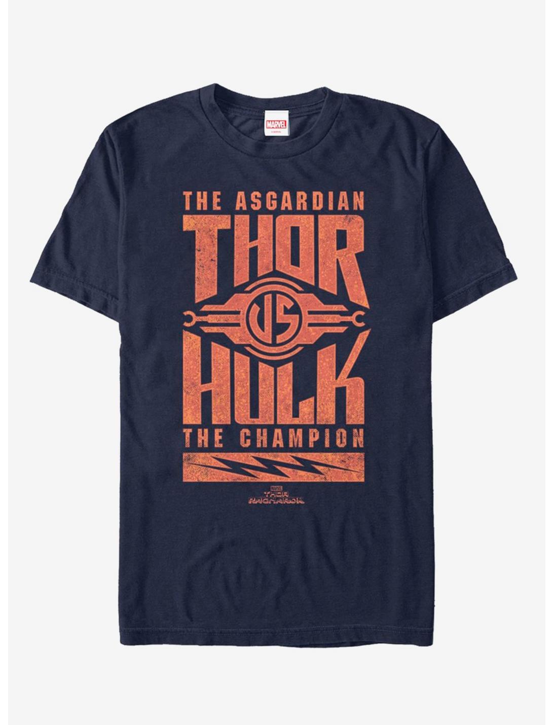 Marvel Thor Thor and Hulk Stack T-Shirt, NAVY, hi-res