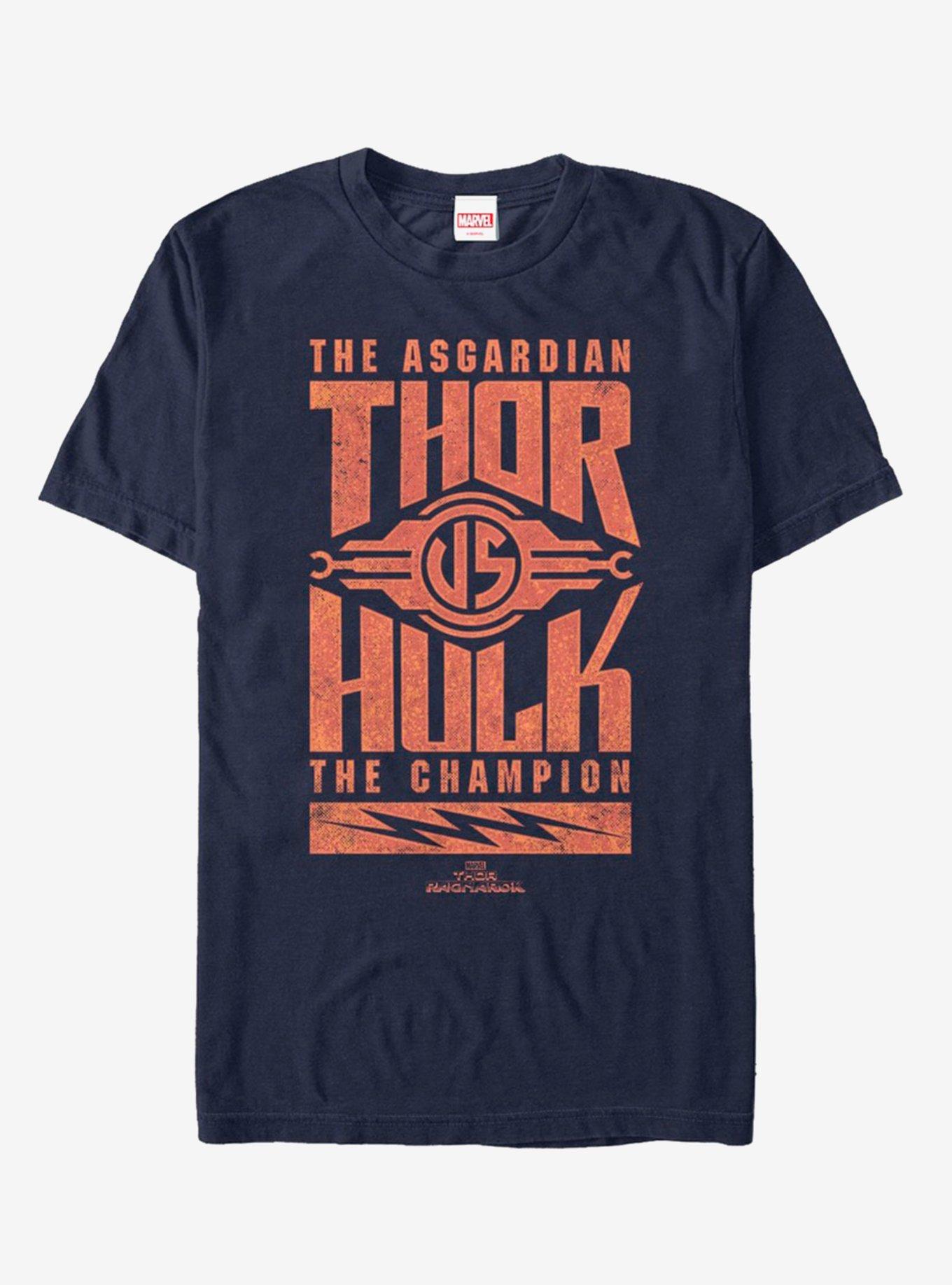 Marvel Thor Thor and Hulk Stack T-Shirt, NAVY, hi-res