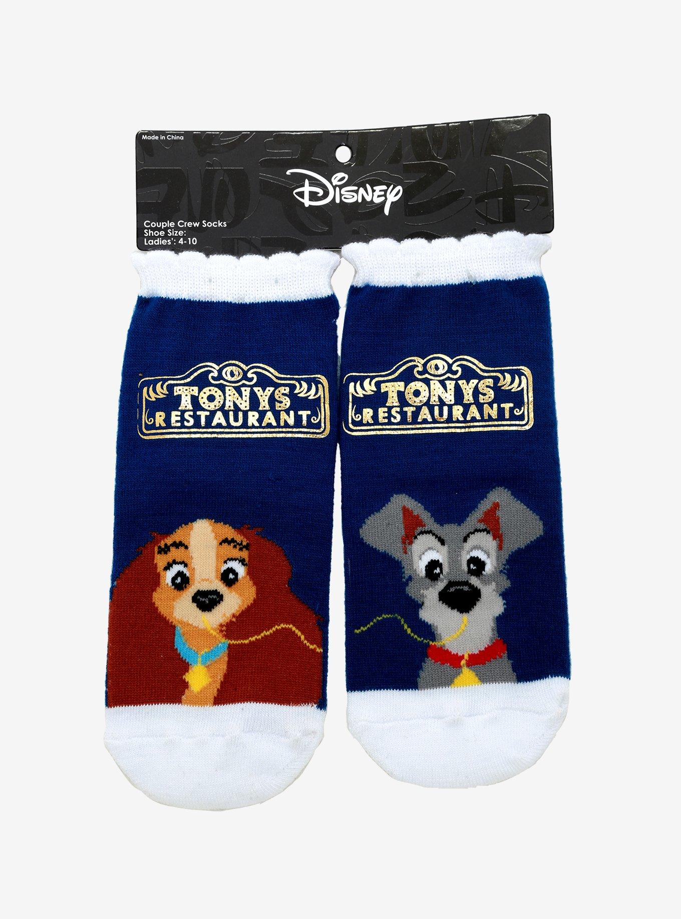 Disney Lady And The Tramp Tony's Restaurant No-Show Socks, , hi-res