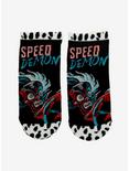 Disney 101 Dalmatians Cruella Speed Demon No-Show Socks, , hi-res