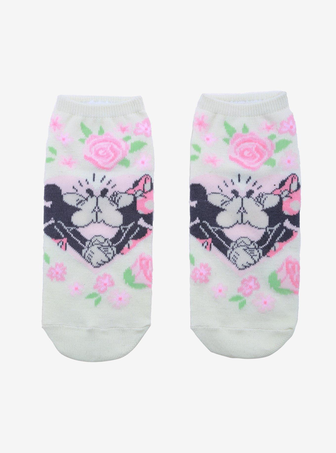 Disney Mickey Mouse & Minnie Mouse Kiss No-Show Socks, , hi-res