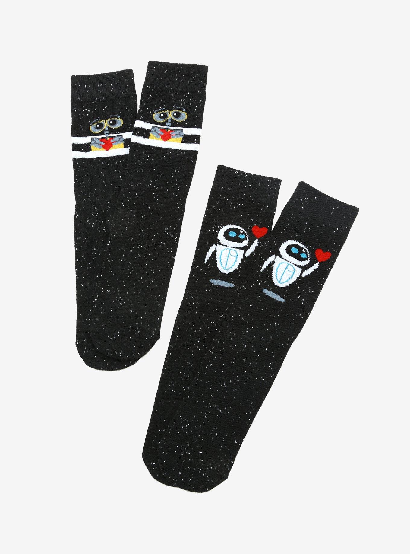 Disney Pixar WALL-E EVE Couple Crew Sock Set, , hi-res