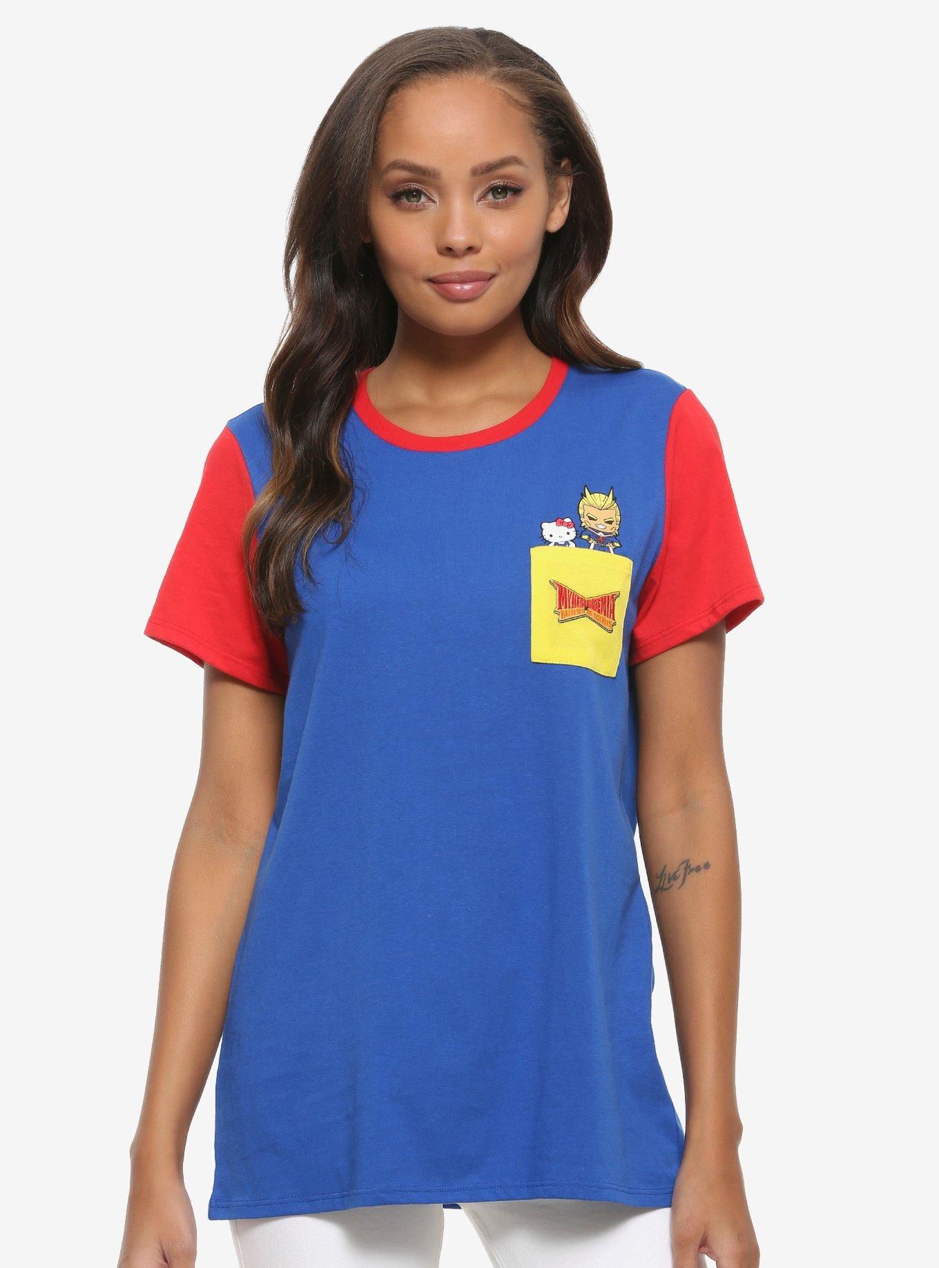 My Hero Academia x Hello Kitty and Friends Colorblock Women's T-Shirt - BoxLunch Exclusive, MULTI, hi-res