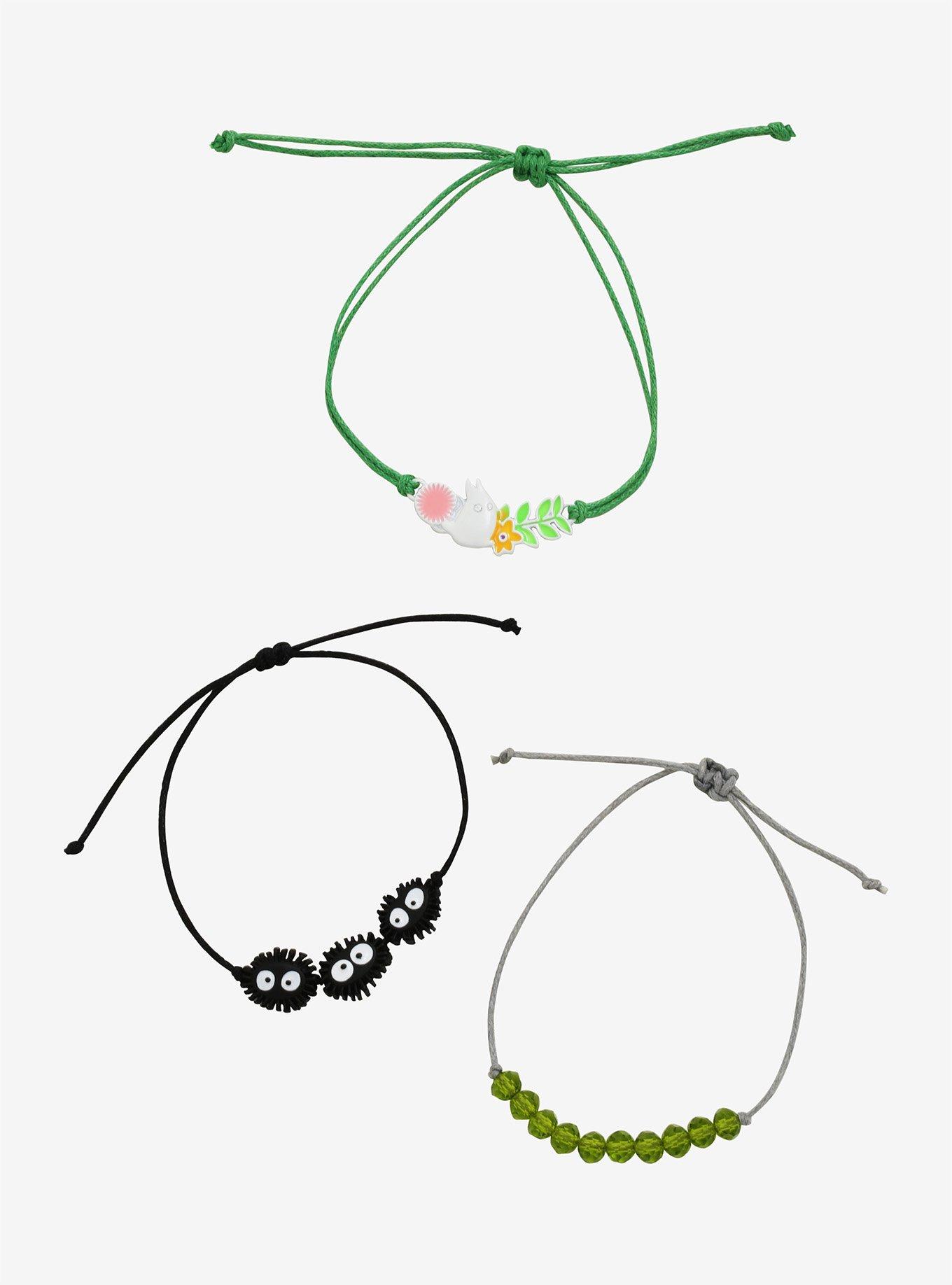 Studio Ghibli My Neighbor Totoro Soot Sprites Cord Bracelet Set