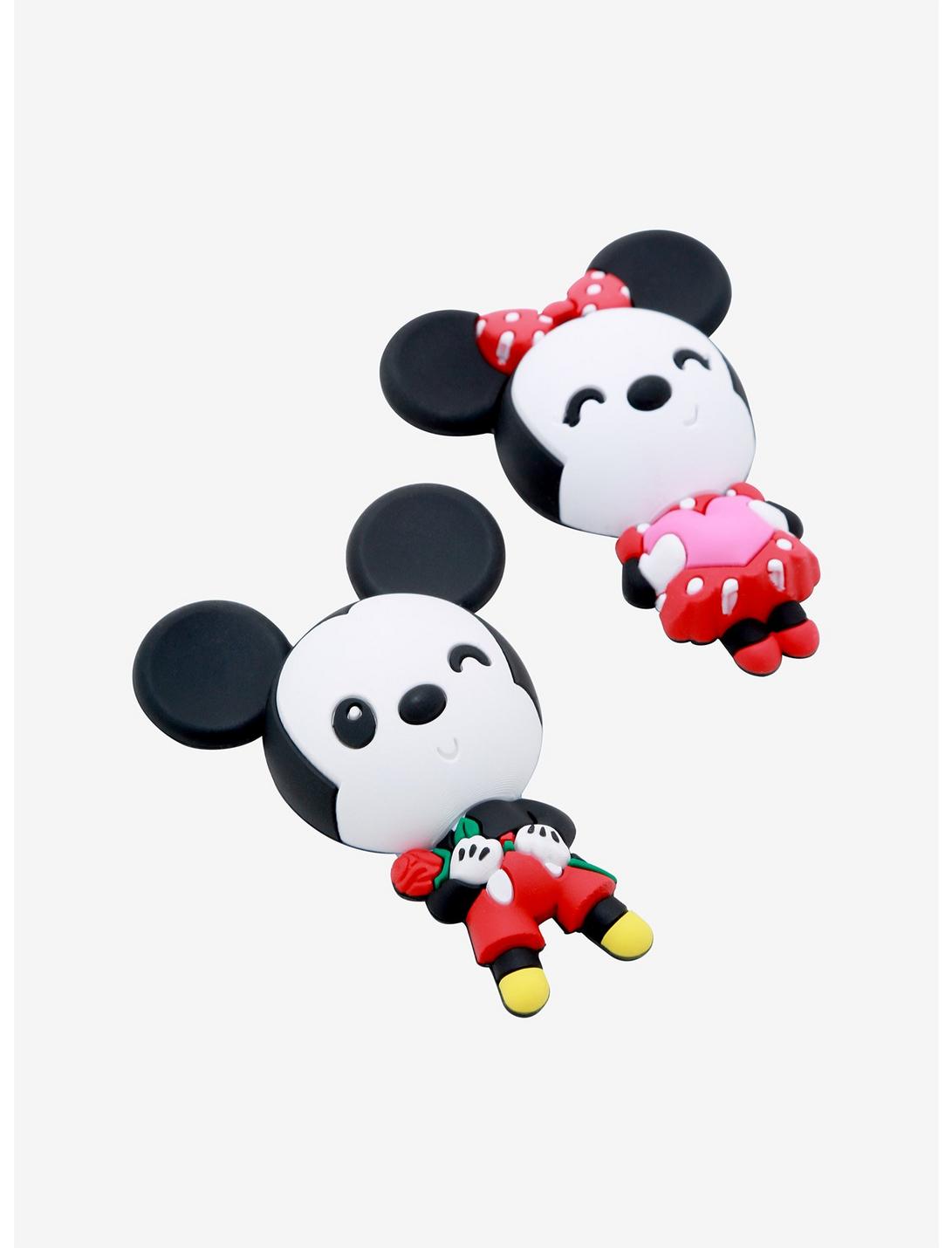 Disney Mickey Mouse & Minnie Mouse Valentine Chibi Magnet Set, , hi-res