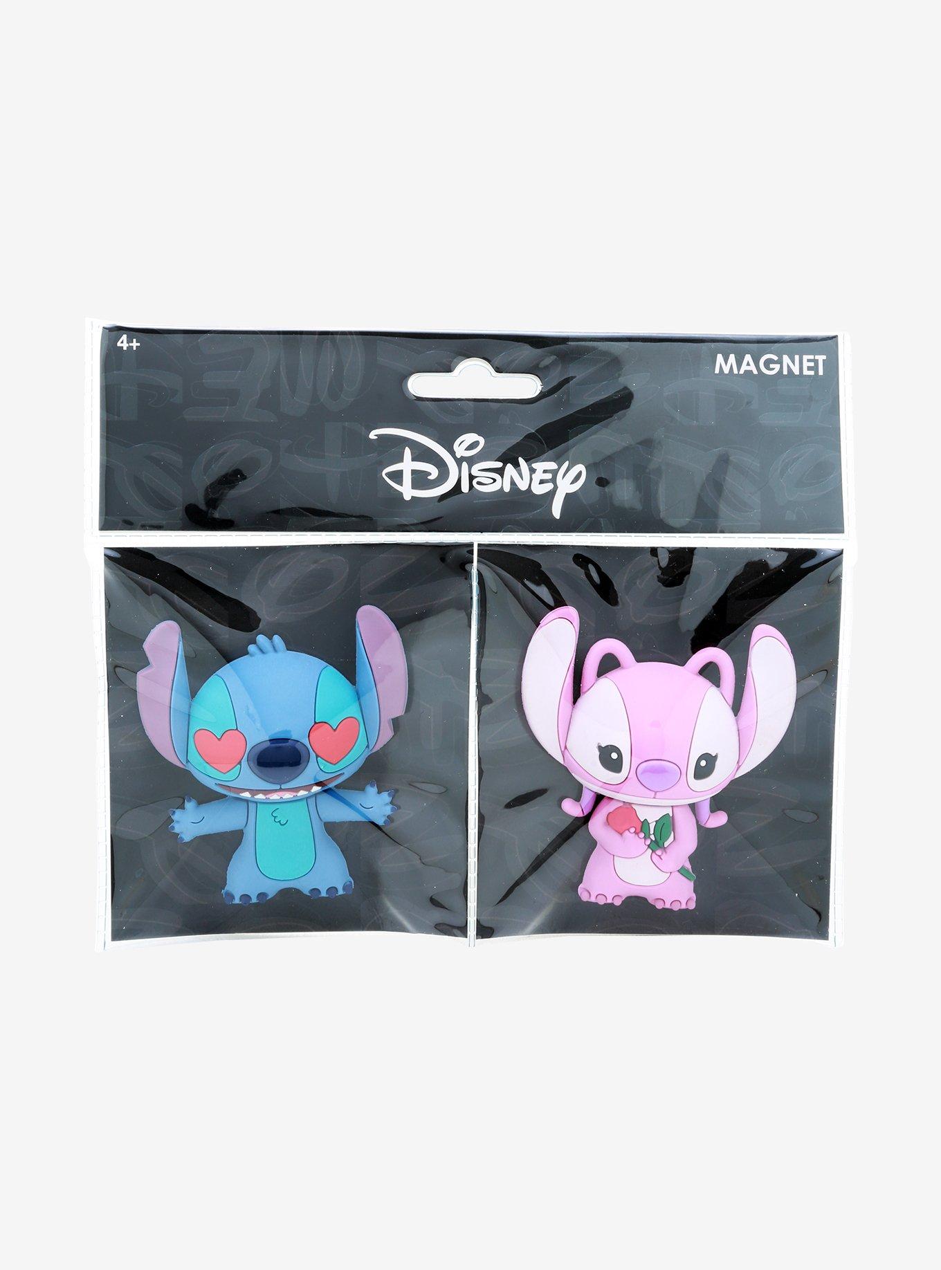 Disney Lilo & Stitch Angel Rose & Heart Eyes Stitch Chibi Magnet Set, , hi-res