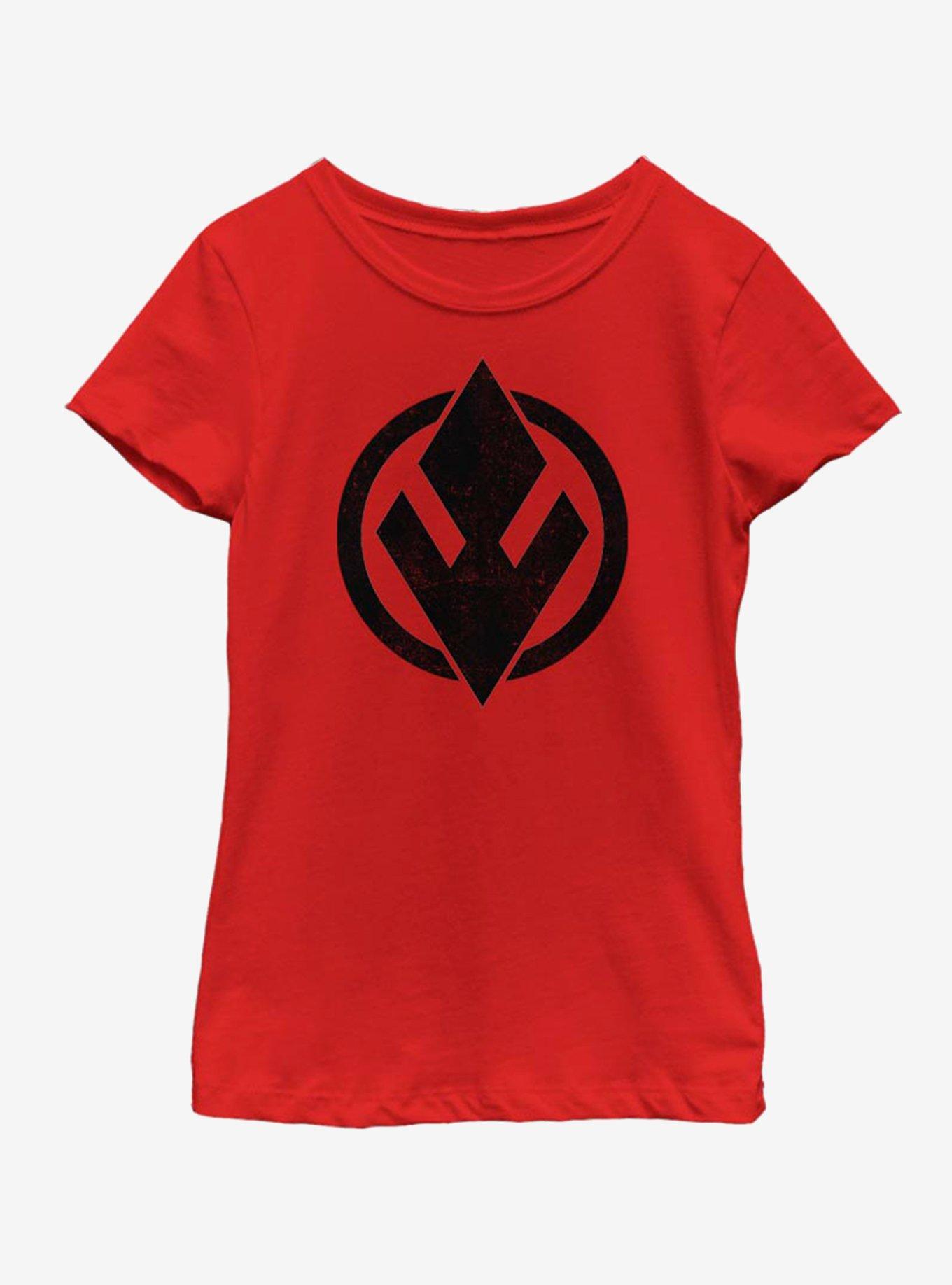 Star Wars The Rise Of Skywalker Sith Trooper Solid Emblem T-Shirt, RED, hi-res