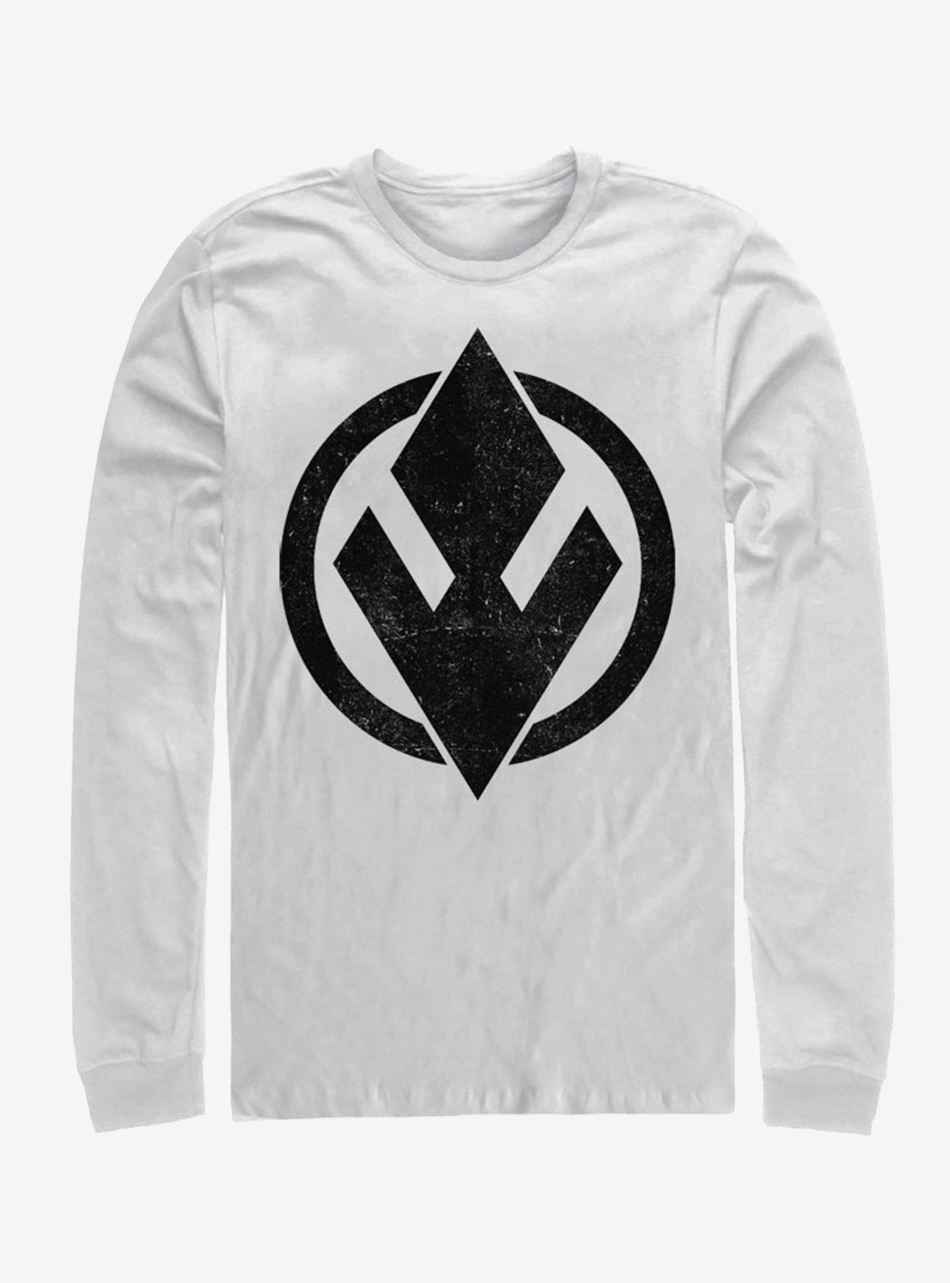 Star Wars Episode IX The Rise Of Skywalker Sith Trooper Solid Emblem Long-Sleeve T-Shirt, WHITE, hi-res
