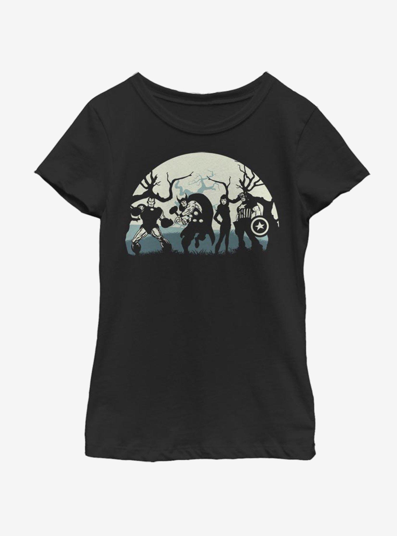 Marvel Avengers Avenge Or Treat Youth Girls T-Shirt, BLACK, hi-res