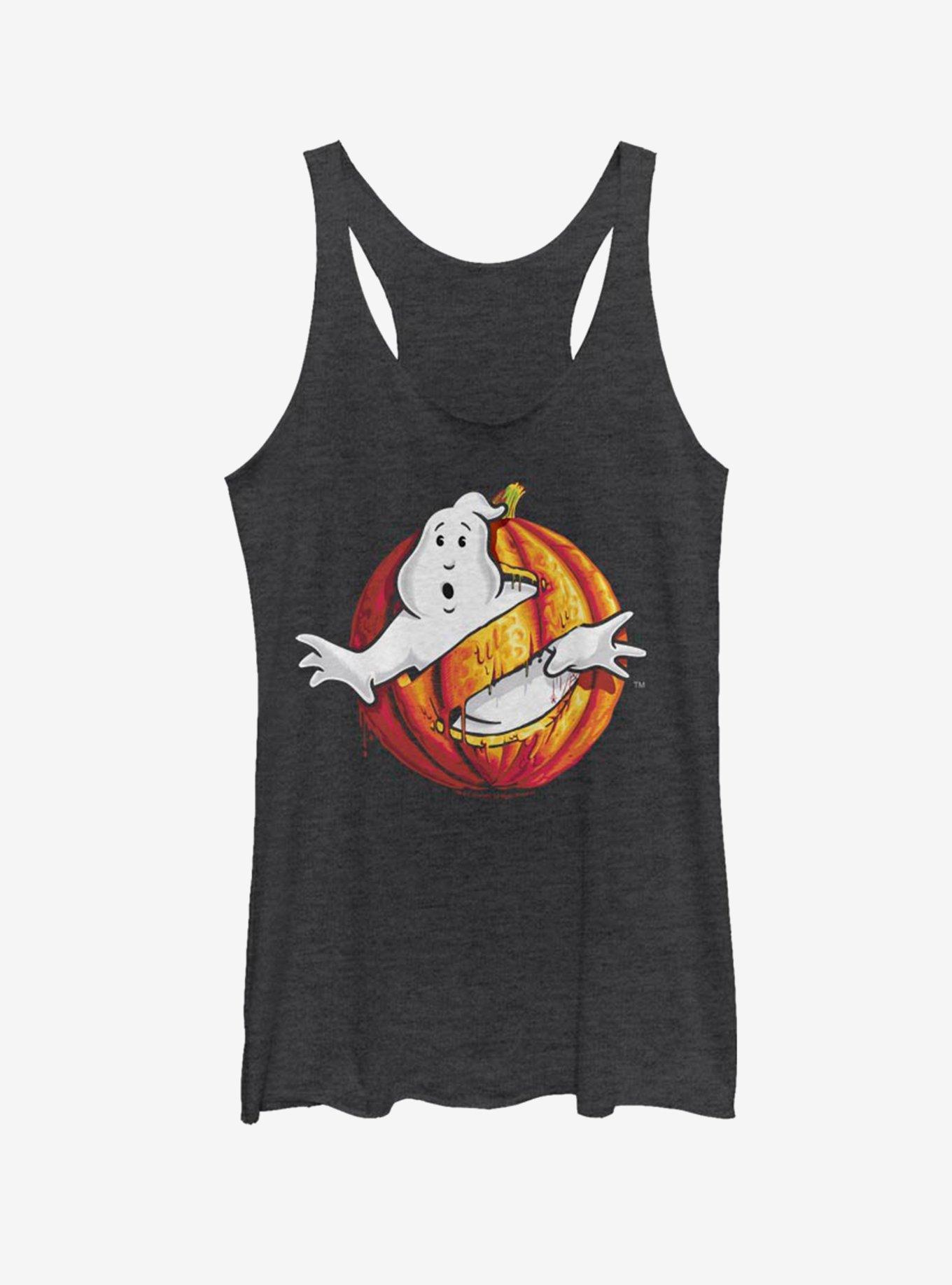 Ghostbusters Halloween Logo Womens Tank Top, BLK HTR, hi-res